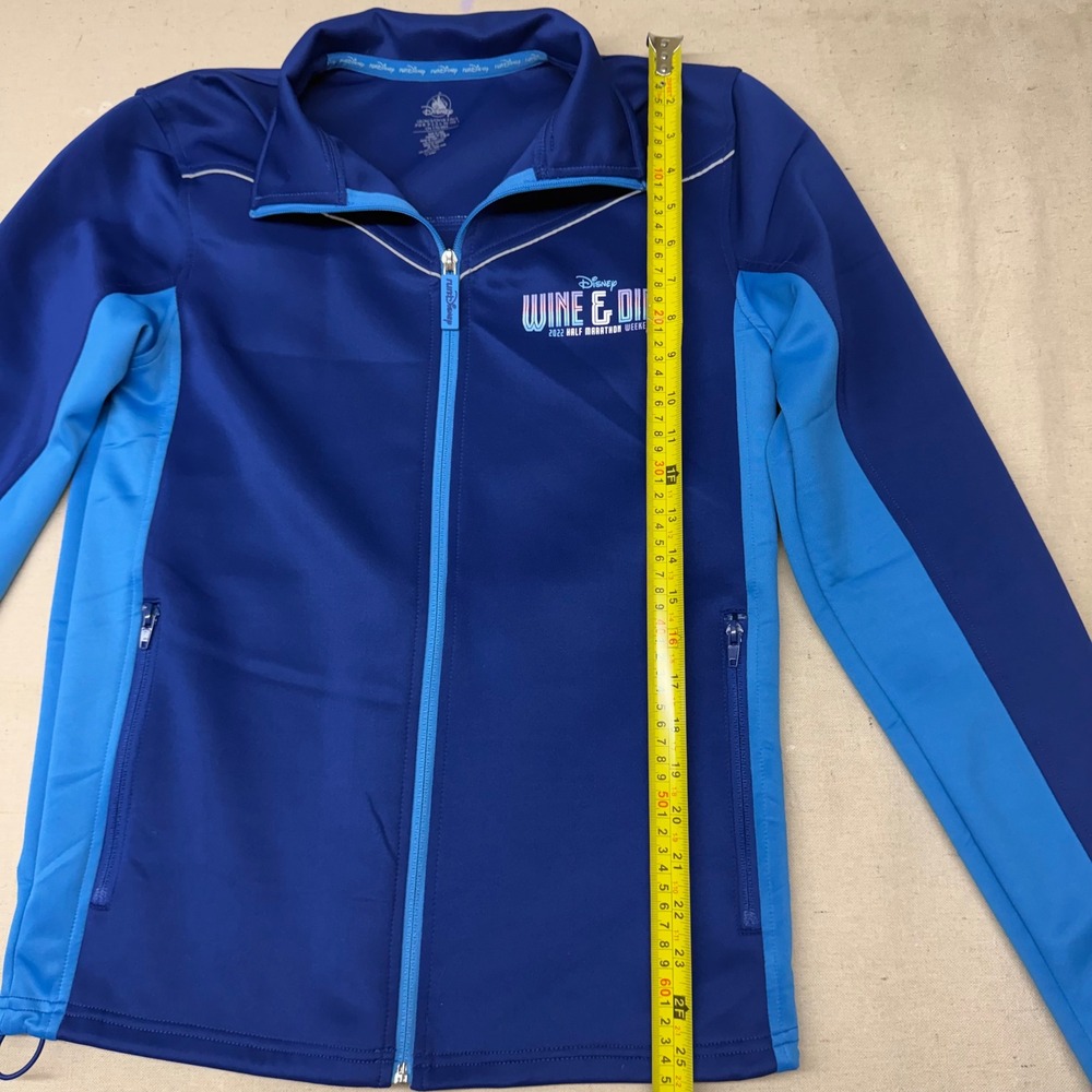 Disney Wine & Dine 2022 Half Marathon Weekend Blue Full Zip Jacket Women Small - Picture 3 of 13